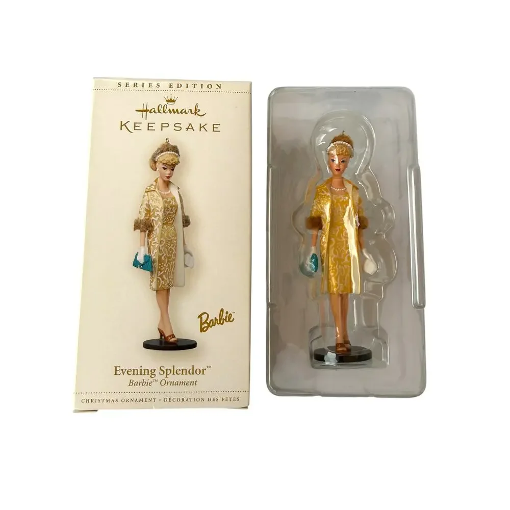 Vintage Hallmark Barbie Ornament 2005 Evening Splendor QX2373 in Box Gold